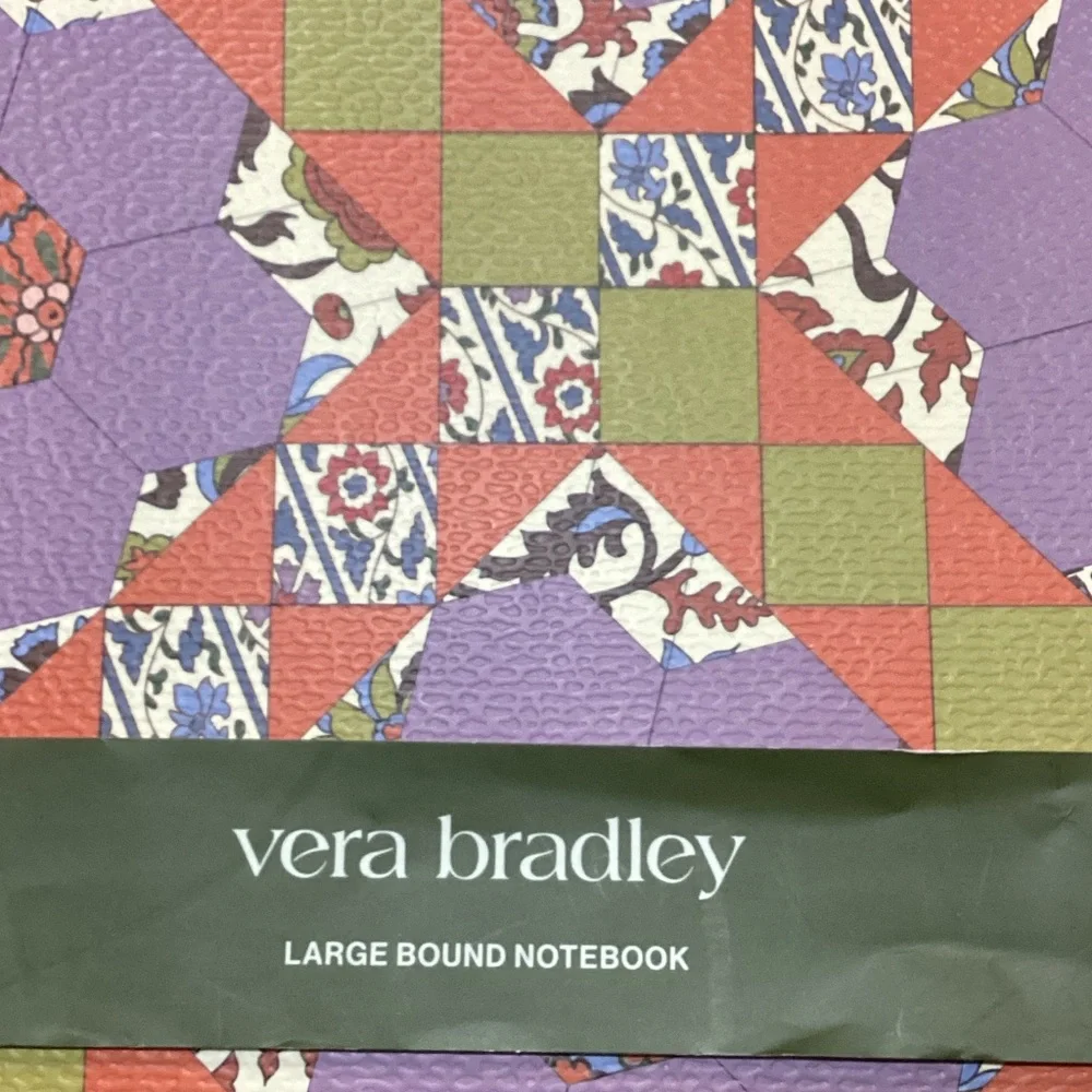Vera Bradley Marrakesh Patchwork Geometric Design Bound Notebook